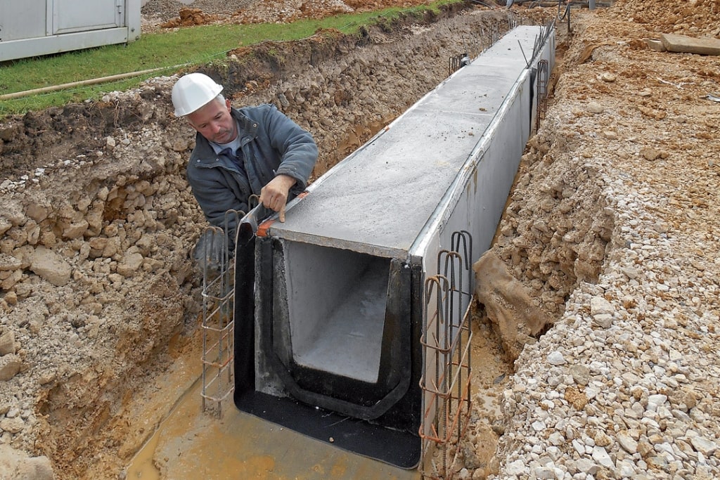 Les éléments de fondation Fondatherm, préfabriqués, sont faciles à mettre en œuvre. [©Fondatherm]