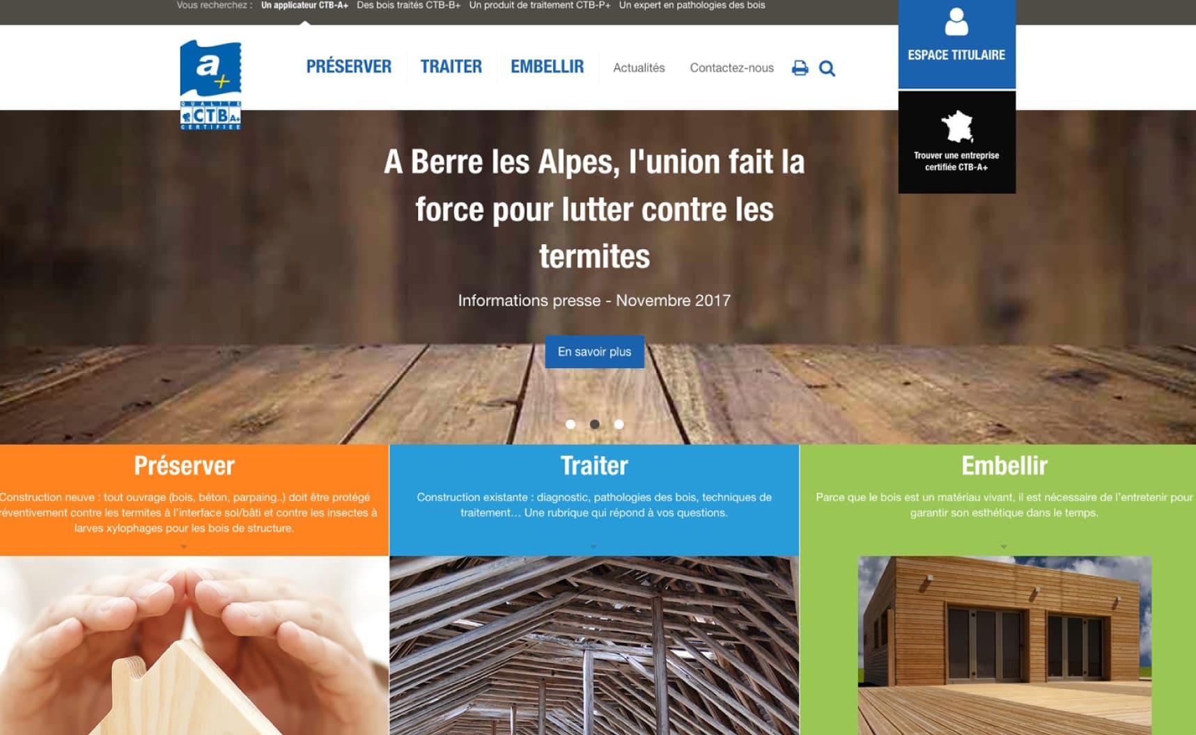 Un nouveau site pour CTB-A+