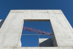 Ouverture - Coulage d'un béton Lafarge Thermédia par l’entreprise angevine Bonnel, dans le cadre d’un chantier de logements collectifs, à Avrillé (49). [©LafargeHolcim/H-A Ségalen]