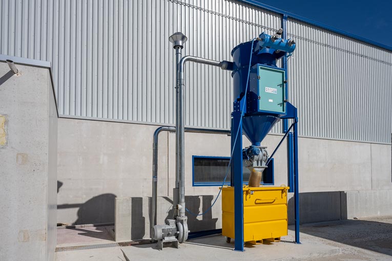 A2C Préfa – Progress Group. Système d’aspiration des poussières métalliques.