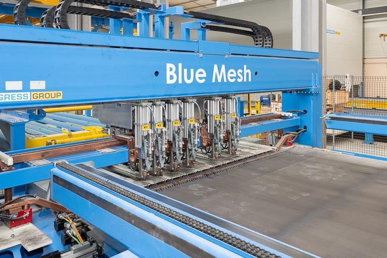 A2C Préfa – Progress Group. Unité de production de treillis spéciaux Blue Mesh.