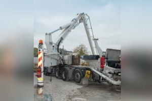 La pompe Schwing Stetter S 61 SX constitue le haut de gamme du parc Multipompage, qui compte quelque 50 machines. [©ACPresse]