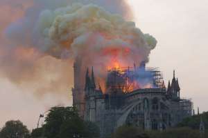 Notre-Dame-de-Paris pendant l’incendie du 15 avril 2019. [©DR]