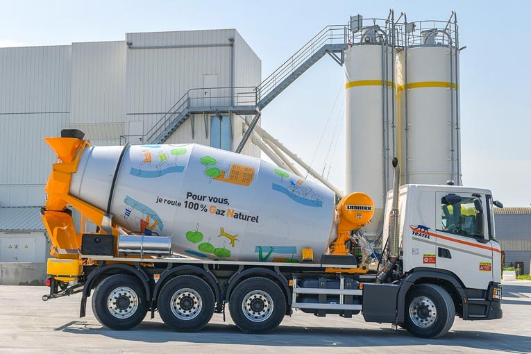 Unibéton a mis en service sa première toupie à motorisation GNV sur la région de Bordeaux. [©HeidelbergCement]