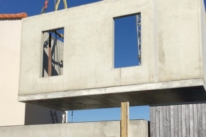 Module préfabriqué en béton du système La Maison Abordable.