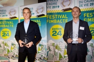 Le cimentier Eqiom a reçu 2 Trophées d’or à l’occasion du festival Fimbacte. [©Eqiom]