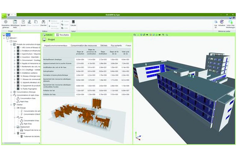 Elodie BIM facilite la réalisation des études ACV dans un flux collaboratif en Open BIM. [©Cype Ingenieros] 