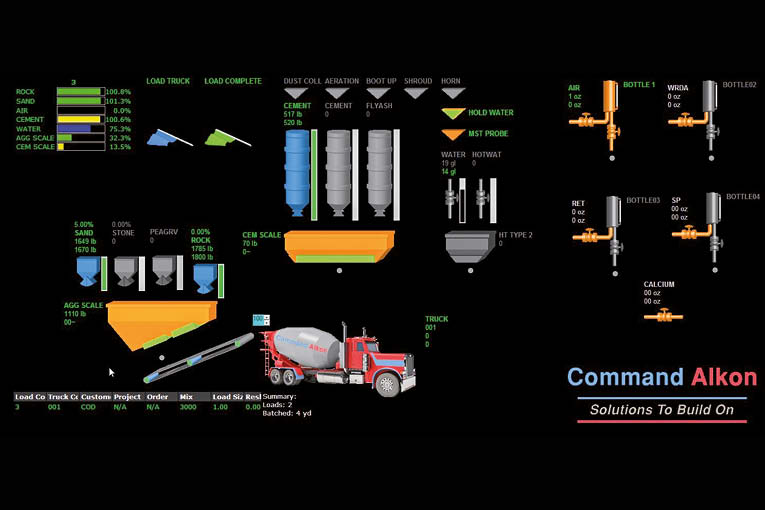 Command Alkon propose un ensemble de logiciels, permettant la gestion et la maintenance préventive des centrales à béton.  [©Command Alkon]