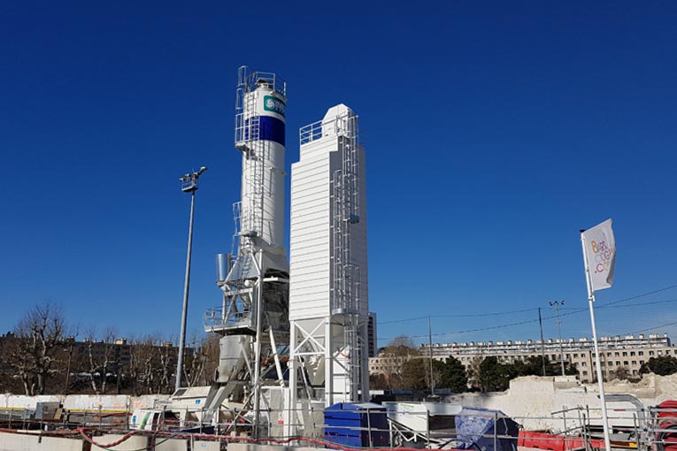 La nouvelle centrale mobile STK d’Imer France a été déployée, pour la première fois, en France en plein centre de Marseille. [©Imer France]