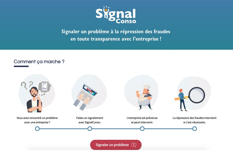 La DGCCRF et le ministère de l’Economie et des Finances ont lancé SignalConso. [©SignalConso]