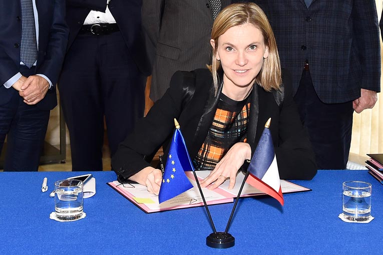 Agnès Pannier-Runacher, secrétaire d’Etat auprès du ministre de l’Economie et des Finances, lors de la signature du Contrat d’objectifs et de performance (COP) pour la période 2020-2030. [©A.Salesse]