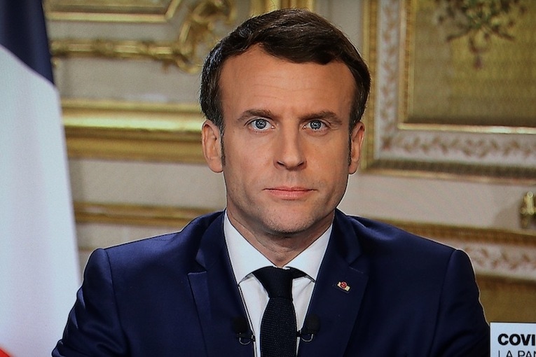 Emmanuel Macron lors de sa prise de parole télévisée. [©WikiCommons]