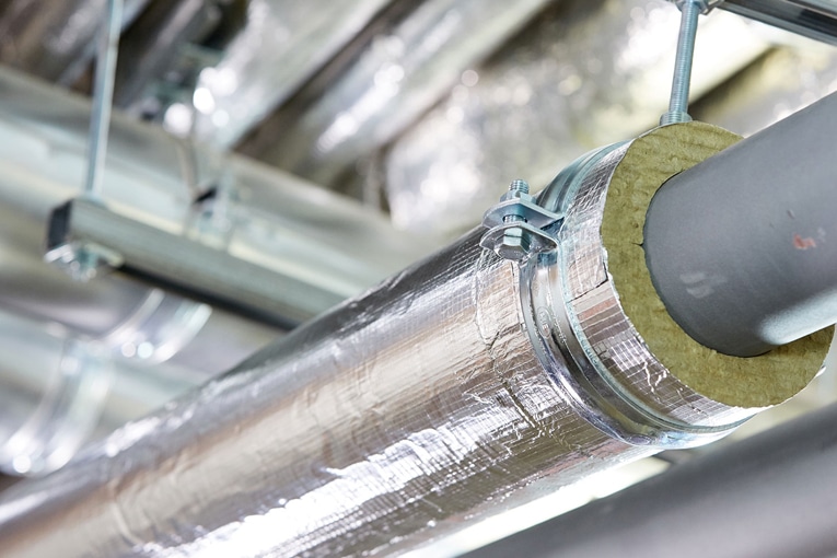 Teclit de Rockwool isole les conduits de chauffage et de refroidissement. [©Rockwool]