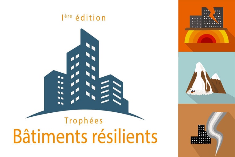 La MRN, l’AQC et Construction21 ouvrent les Trophées bâtiments résilients à toute personne physique ou morale ayant les compétences de représenter des bâtiments exposés à au moins un aléa naturel et climatique. [©MRN/AQC/Construction21]