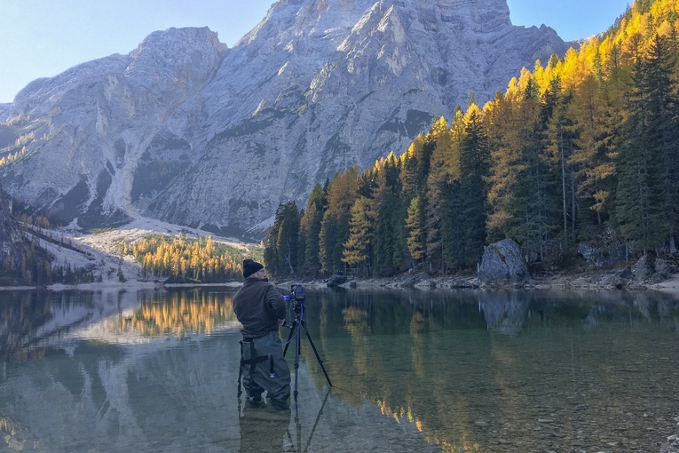 Franck Lefebvre pris en photo lors de ses tournages en Italie, en juillet 2018. [©Franck et Florence Lefebvre]