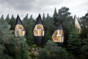 Réalisées en bois, ces cabanes ont été conçues pour se reconnecter avec la nature. [©Peter Pichler Architecture]