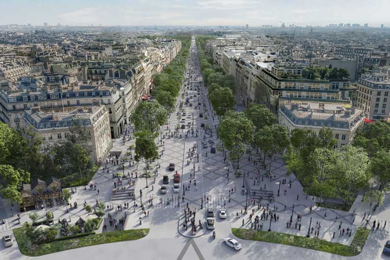 L’idée de végétaliser l’avenue des Champs-Elysées est celle qui émerge le plus fortement. [©PCA-Stream]