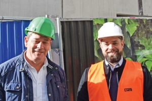 Fernando Pereira, Dg de Bâtisseurs Franciliens, et Renald Nattier, chargé d’affaires KP1. [©Gérard Guérit]