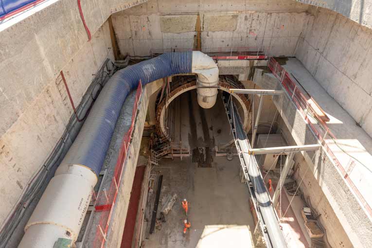 Puits de départ OA 802 et amorce du tunnel.  [©ACPresse]