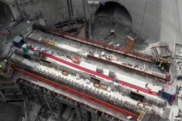 Les coffrages modulaires de Cometal sont présents sur le chantier de la gare IGR de Villejuif, sur la ligne 15.  [©Cometal Coffrages]
