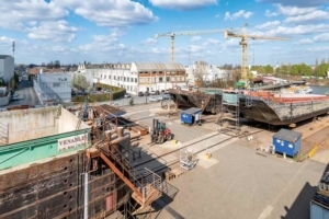 Installés à Villeneuve-le-Roi (94), les Chantiers de la Haute-Seine (CHS) s’illustrent depuis 100 ans sur le bassin parisien. [©Cemex/Cédric Helsly]