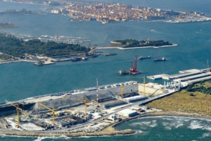 Le chantier du système Mosea été débuté en 2003 [©Venezia Nueva]