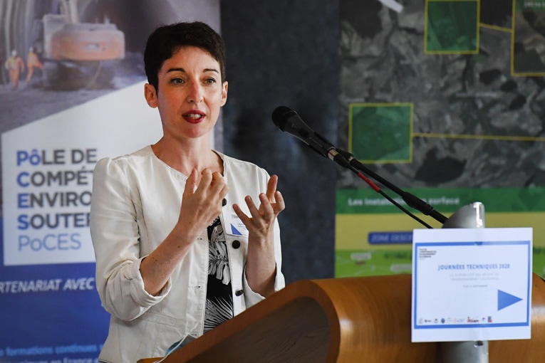 Laurie Lacarrière, enseignante-chercheuse à l’Insa-LMCD Toulouse, a communiqué sur le thème de la durabilité des bétons et de ses constituants. [©Poces]