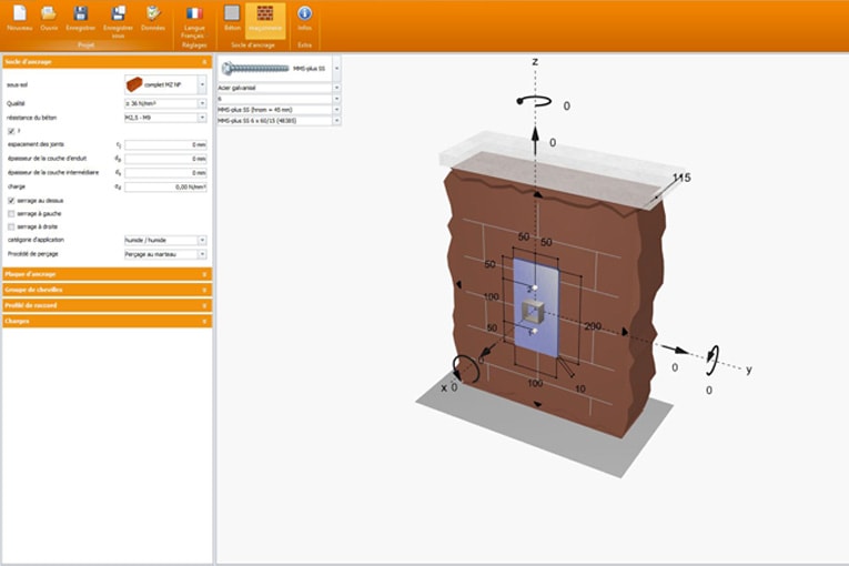 L’actualisation du logiciel de calcul Heco HCS 4.0 intègre désormais le dimensionnement de chevilles dans la maçonnerie.