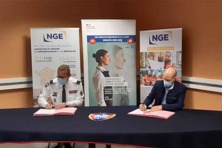 Le groupe NGE et le SMV ont signé une convention de partenariat afin de soutenir des jeunes vers le chemin de l’emploi. [©Groupe NGE]