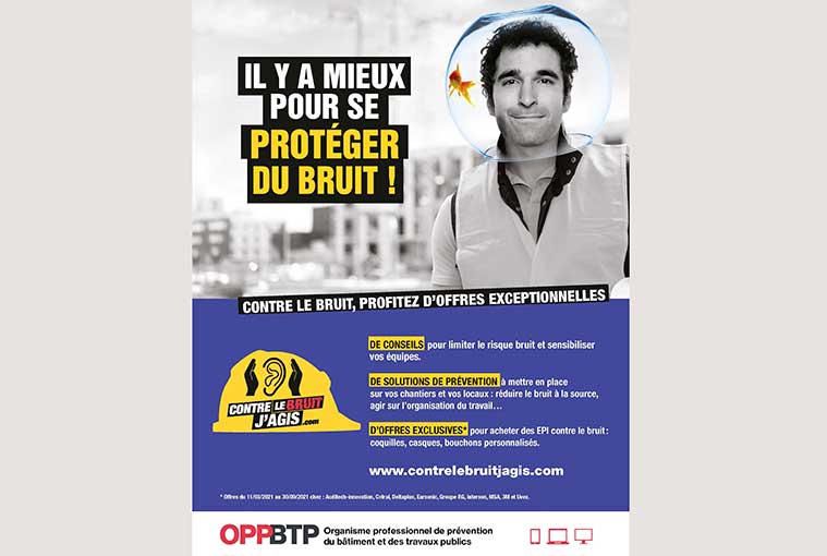 Affiche de la campagne de sensibilisation “Contre le bruit, j'agis”