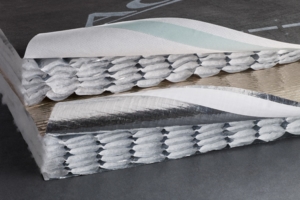 TRISO TOITURE est composé d’alvéoles vides ou constituées de fibres à mémoire de forme. [©Actis]