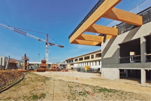 Le futur collège Voltaire alimenté en bétons par Cemex. [©Cemex]