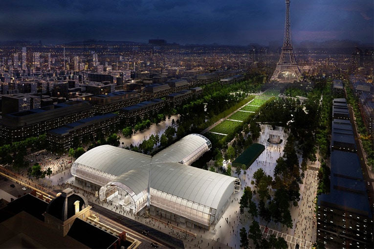 Durant les travaux du Grand Palais, un bâtiment éphémère prend le relais ce mois de mai. [© Wilmotte&Associés Architectes]