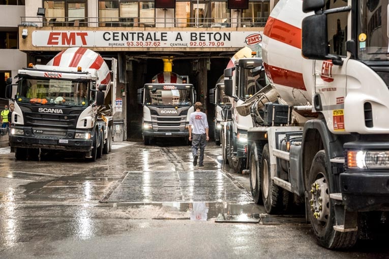 Quelque 130 000 m3/an de béton sont produits, dont un béton bas carbone (- 20 à - 30 % d’émission de CO2). Soit une économie de 10 000 t de carbone/an équivalent aux émissions de 2 500 véhicules. [©Fred Boyadjia]