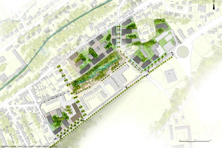 Plan de la future Zac le Square. [©La Fabrique Urbaine/Agence Ter /Soderef/Atelier d’architecture Tequi]