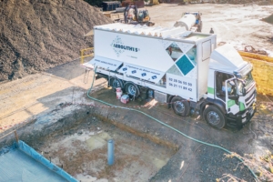 Le procédé Aerolithys permet de couler en place un béton mousse pour diverses applications. [©Aerolithys]