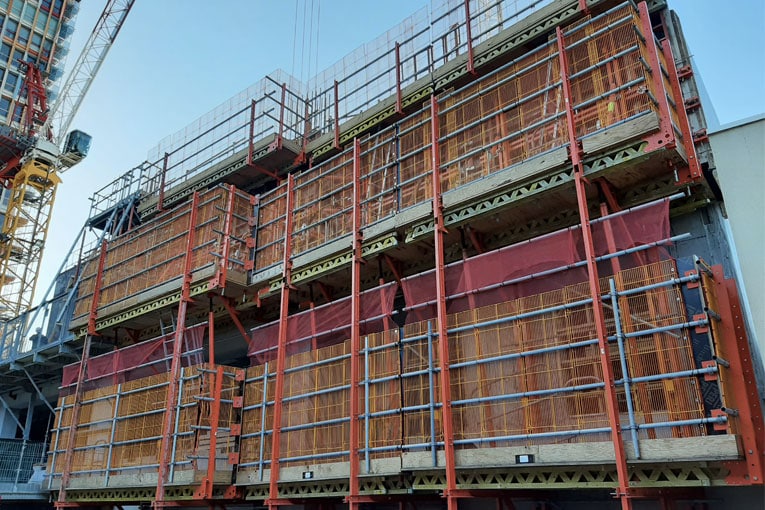 Peri France contribue à la tour Mirabeau en cours de construction, à Marseille (13). [©Peri France]