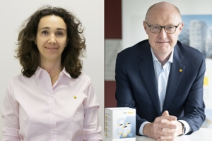 Sophie Choplin, directrice marketing et Philippe Boussemart, Dg de Sto France dressent le premier bilan de la Convention des entreprises pour le climat (CEC). [©Sto France]