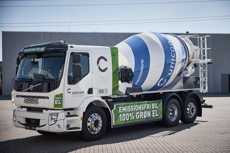 Le Danois Unicon a passé commande de 11 toupies 100 % électriques Volvo Trucks.  [©Volvo Trucks]