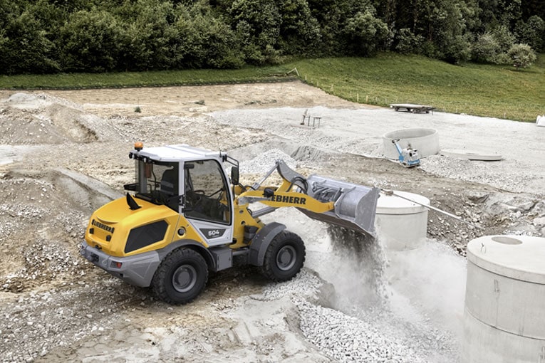 La nouvelle chargeuse Compact L 504 de Liebherr. [©Liebherr]