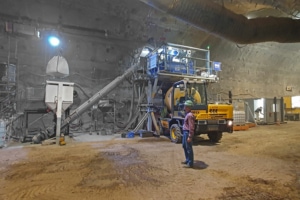 BHS-Sonthofen a installé une centrale à béton au fond de la mine de Schachtbau Nordhausen, en Allemagne. [©BHS-Sonthofen]