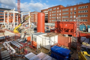 Chantier de la gare du Vert de Maisons à Maisons-Alfort (94). [©Demathieu Bard]