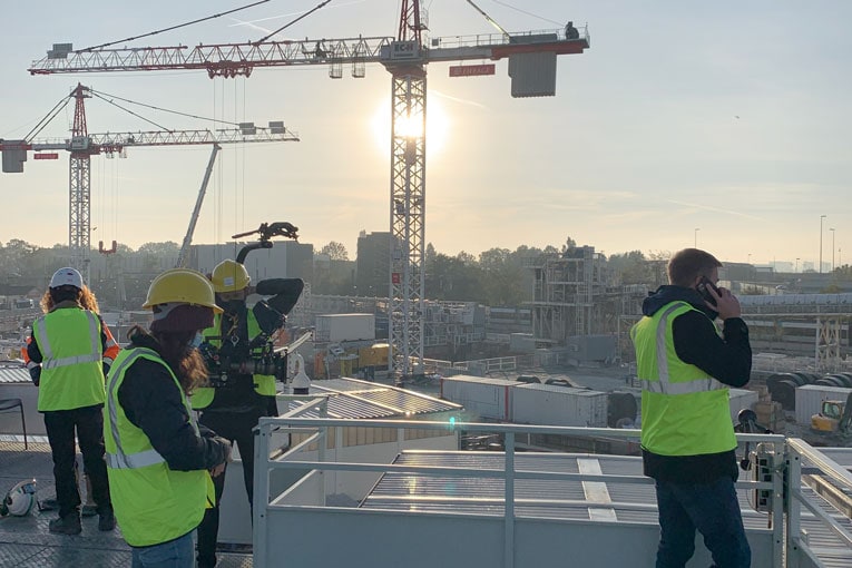 Vue sur un  chantier de construction.