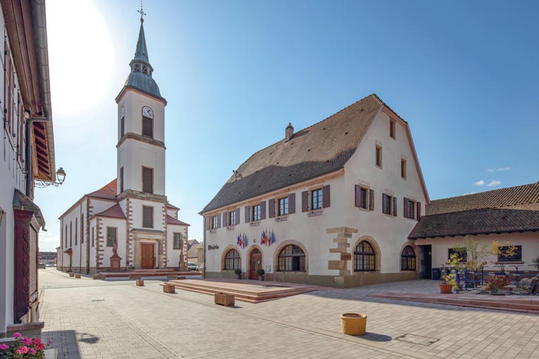 Les rues de Krautergersheim ont été rénovées avec des produits Kronimus. [©Kronimus]