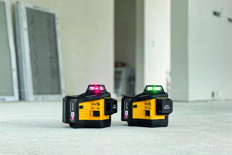 Les nouveaux lasers Lax 600 et Lax 600 G de Stabila sont des outils de mesure polyvalents et faciles à utiliser pour les applications en intérieur. [©Stabila]