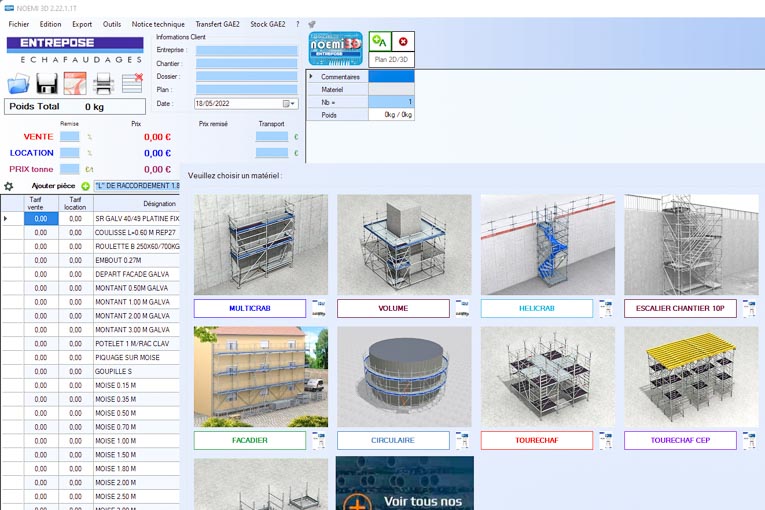 Noémi 3D accompagne les projets d’échafaudages et d’étaiements. [©Entrepose Echafaudages]