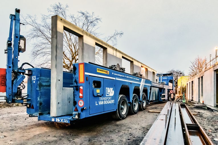 La PréfaMax répond aux besoins de logistique de l’industrie du béton. [©Faymonville]