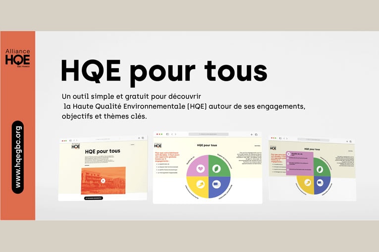Page d’accueil de l’outil numérique “HQE Pour Tous”. [©HQE]