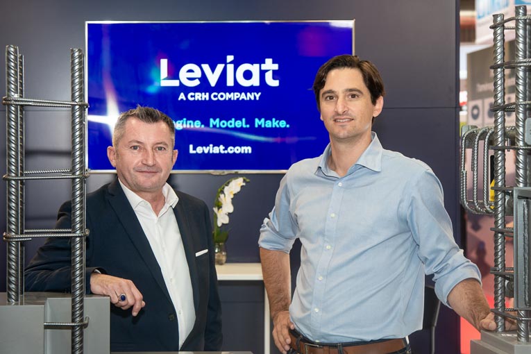 Laurent Vandermercken, directeur de Leviat Halfen France, et Guerric Becquart, directeur commercial et marketing de Leviat Plaka France. [©ACPresse]