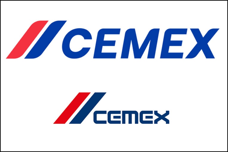 En haut, le nouveau logo Cemex et, en bas, l’ancien. [©Cemex]